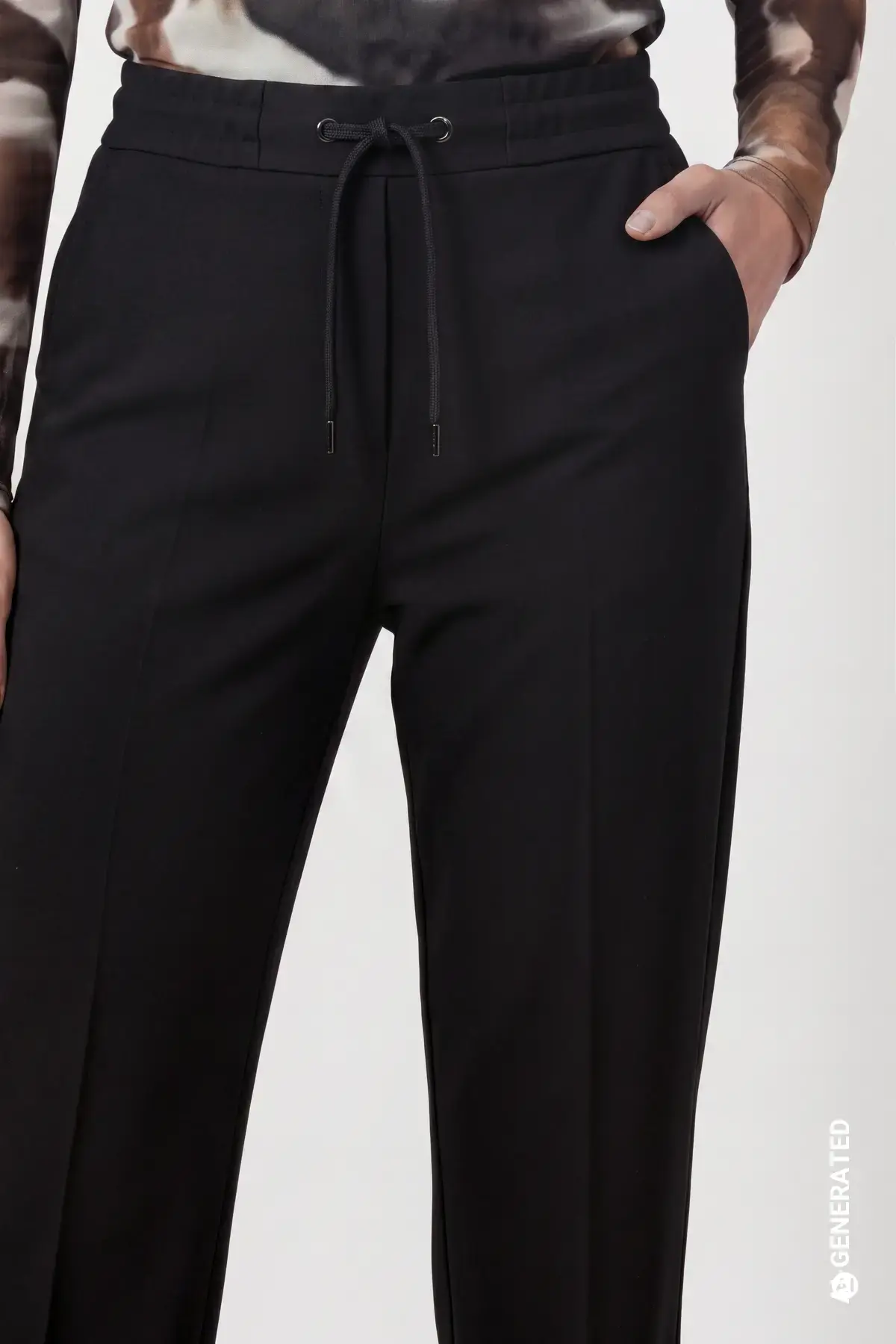 Brede broek met trekkoord - Afbeelding 4