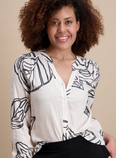 Blouse met bloemenprint