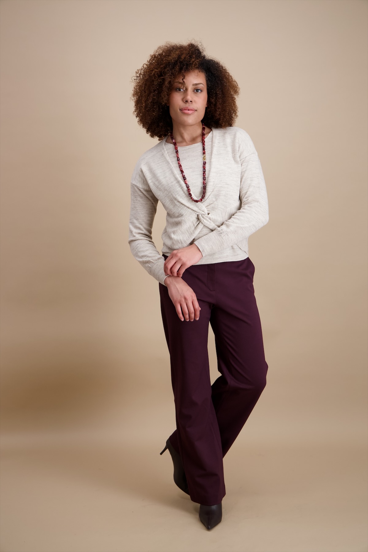 Tricot broek met rechte pijp - Afbeelding 3