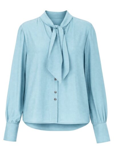 Blouse met sjaalkraag en knoopsluiting